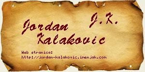 Jordan Kalaković vizit kartica